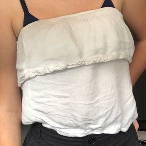 White garage tube top